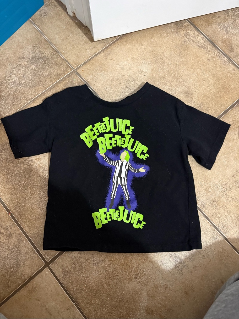 Beetlejuice Kids Graphic Tee Black Crewneck Size XS (4-5)